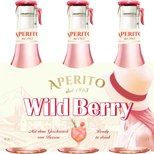 Aperito Wild Berry 8% vol. 3x0,2l