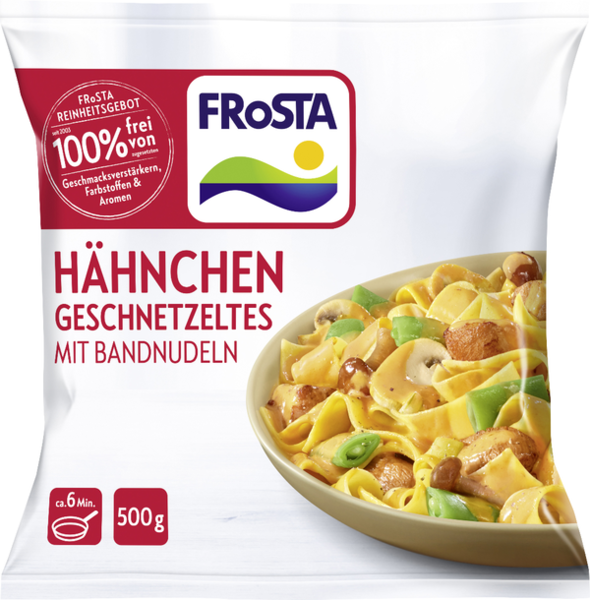 Frosta Hähnchen Geschnetzeltes mit Bandnudeln 500g