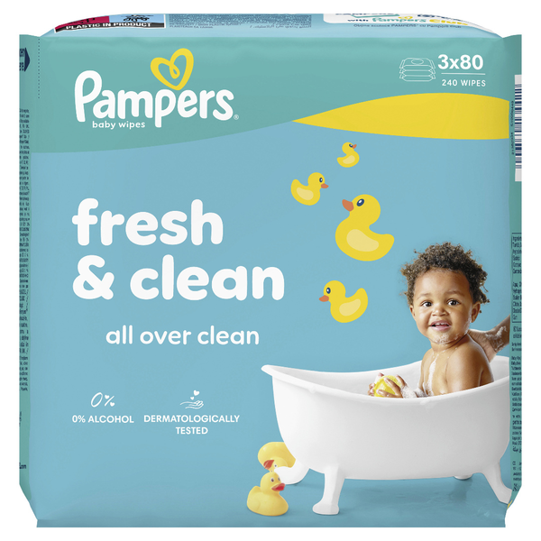 Pampers Feuchttücher Fresh Clean 3x80 Stück