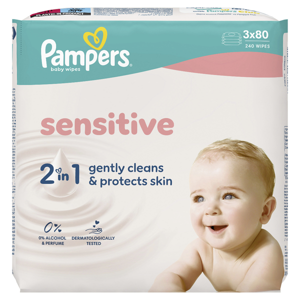 Pampers Feuchttücher Sensitive 3x80 Stück