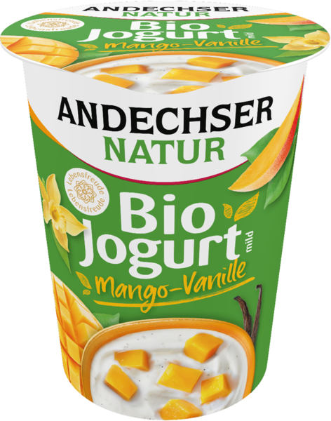 Andechser Natur Bio-Jogurt mild Mango-Vanille 3,8% Fett 400g