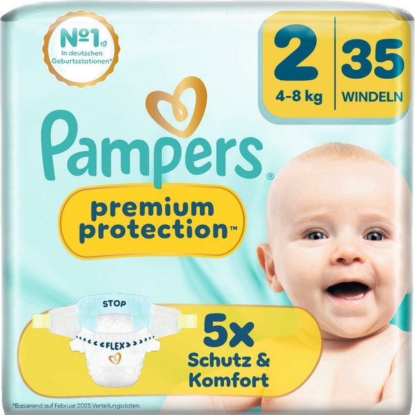 Pampers Premium Protection New Baby Windeln Gr.2 Mini 4-8kg 35 Stück