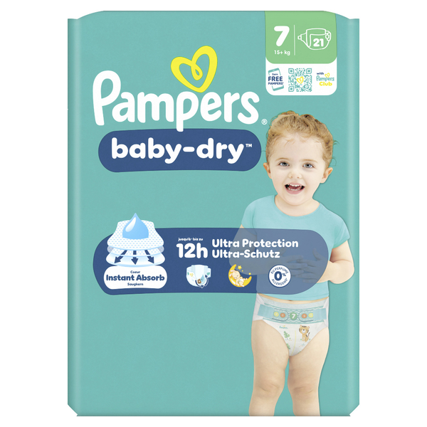 Pampers Baby Dry Windeln Gr.7 Extra Large 15+kg 21 Stück