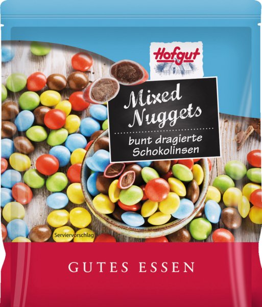 Hofgut Mixed Nuggets bunt dragierte Schokolinsen 250g