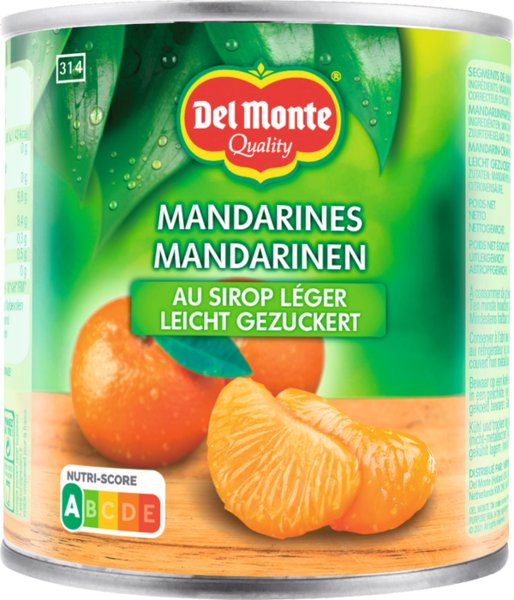 Del Monte Mandarinen leicht gezuckert 312g