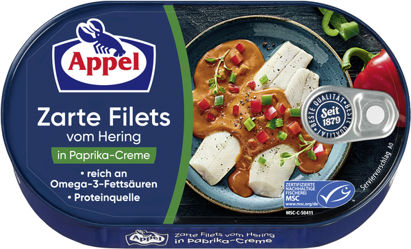 Appel Heringsfilets in Paprika-Creme 200g