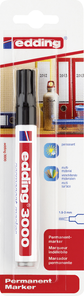 Permanentmarker edding 3000 schwarz