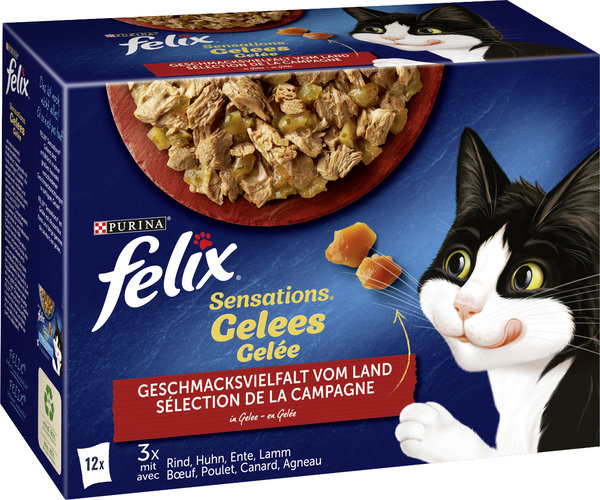 Purina Felix Sensations Geschmacksvielfalt vom Land in 12x85g