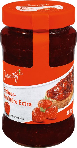Jeden Tag Konfitüre extra Erdbeere 450g