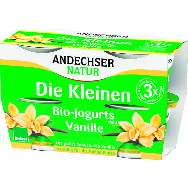 Andechser Natur Bio-Jogurt Vanille 3,8% 4x100g