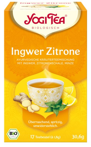 Yogi Tea Bio Kräutertee Ingwer Zitrone 17 Teebeutel 30,6g