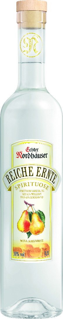 Echter Nordhäuser Reiche Ernte Williamsbirne 30% vol. 0,5l