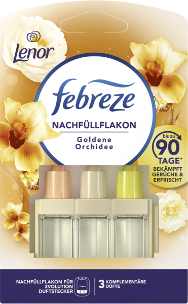 Febreze 3VOLUTION Lufterfrischer Duftstecker Nachfüllflakon Lenor Goldene Orchidee 20ml