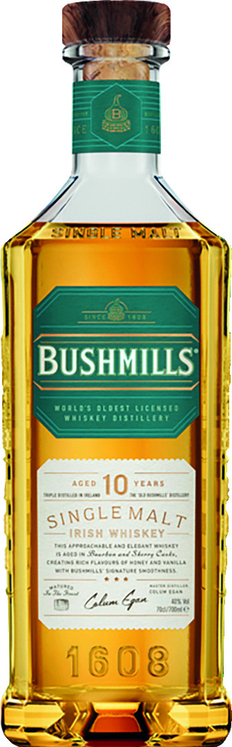 Bushmills Single Malt Irish Whiskey 10 Years 40% vol. 0,7l