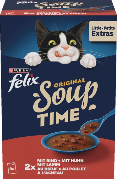 Felix Soup Geschmacksvielfalt vom Land mit Rind, Huhn, Lamm 6x48g