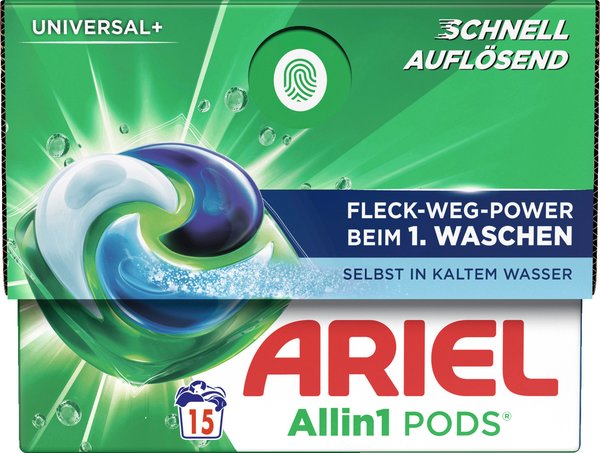 Ariel All-in-1 Pods Universal Flüssig 15 Waschladungen
