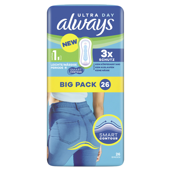 Always Ultra Damenbinden Größe 1 Normal 26 Stück
