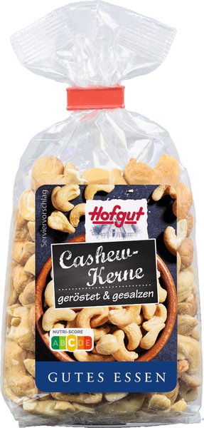 Hofgut Cashewkerne geröstet und gesalzen 150g