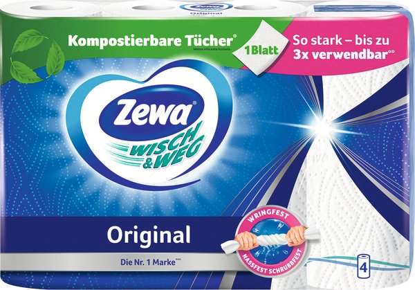 Zewa Wisch & Weg Original 4 Rollen