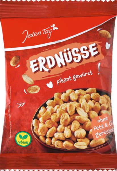 Jeden Tag Erdnüsse pikant gewürzt 150g