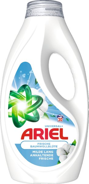Ariel Vollwaschmittel Flüssig Frische Baumwollblüte 0,9l 20 Waschladungen