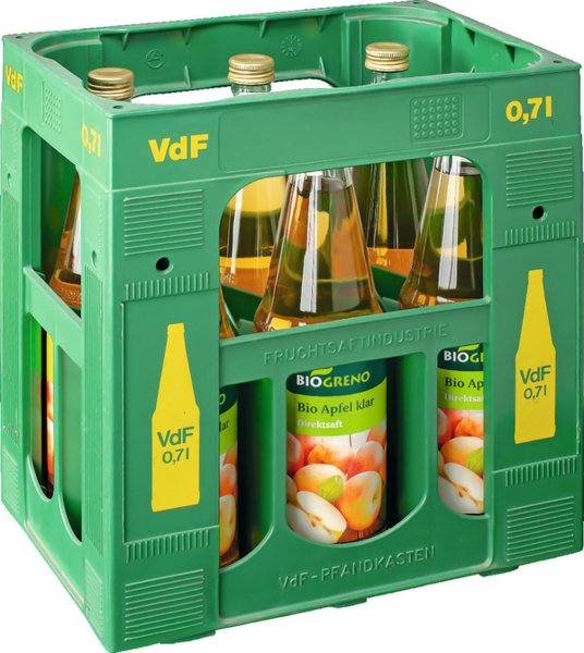 Biogreno Apfelsaft klar 6/0,7l