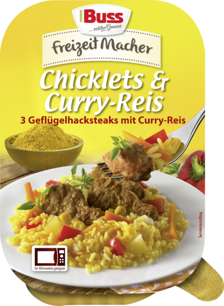 Buss Chicklets & Curry Reis 300g