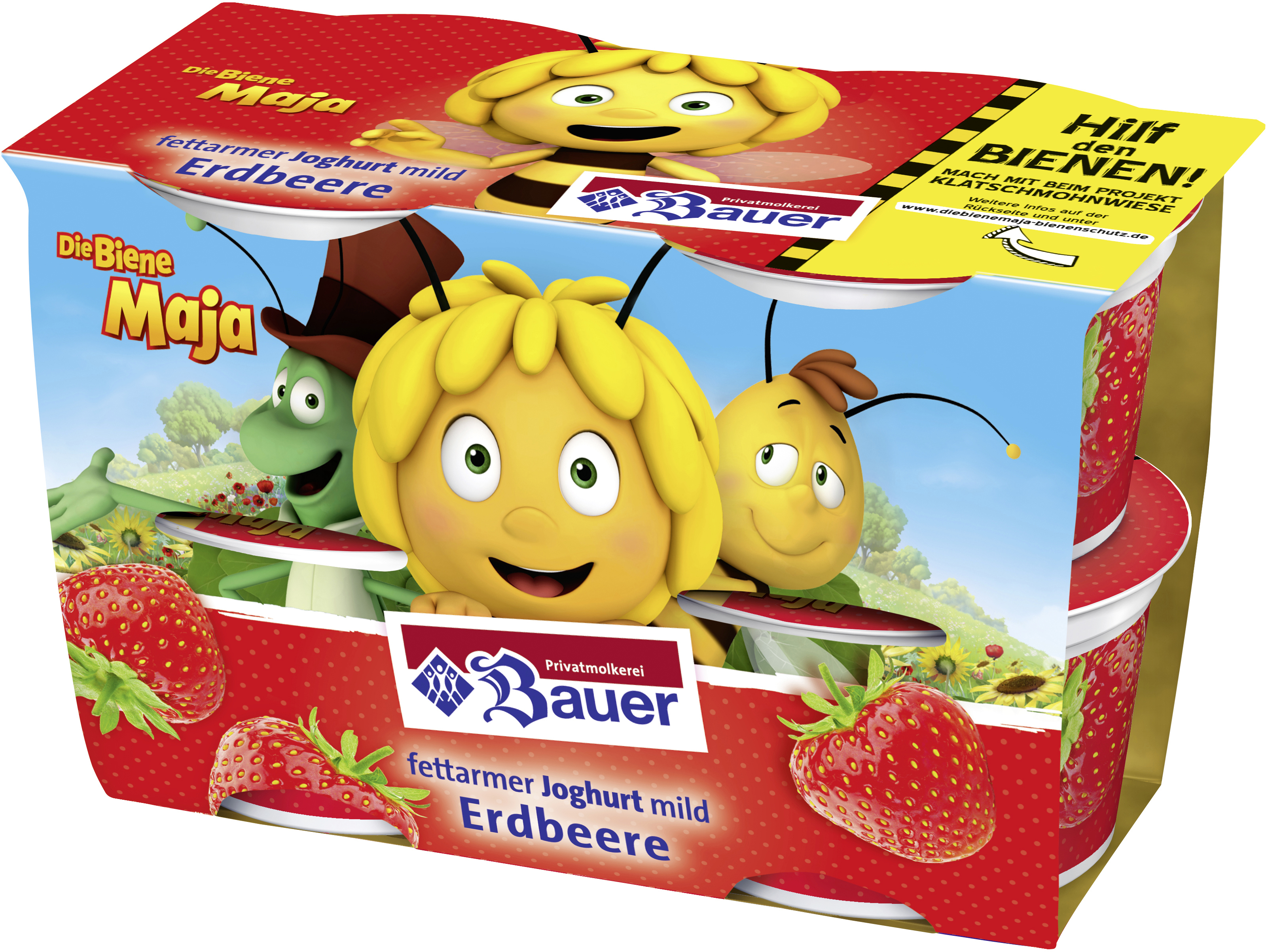 Bauer Kinderjoghurt Erdbeere 4x100g 